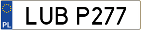 Trailer License Plate